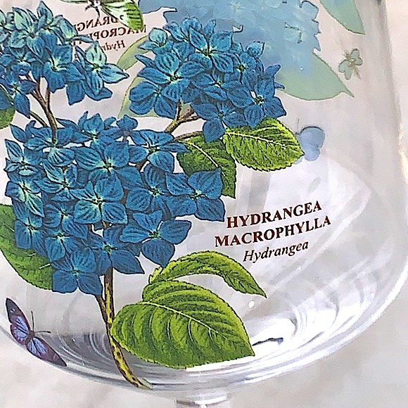 PORTMEIRION BOTANIC GARDEN HYDRANGEA WINE GLASSWARE 16 OZ - Picture 3 of 7